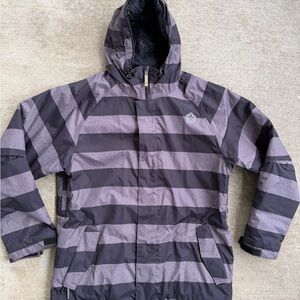 Sessions Men M Kreuger terrain Black Heather Stripe snowboard jacket Recco